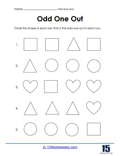 oddsoneout|odd one out worksheet.